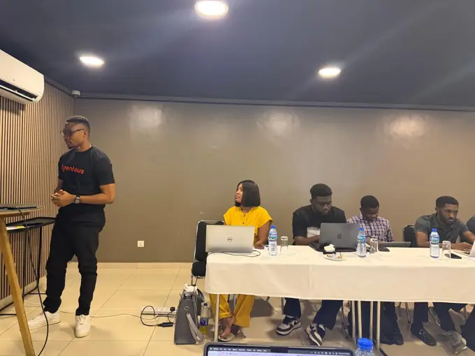 Sandra at a team session with Agentous AI